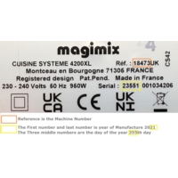 Magimix Serial numbers