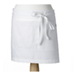 Half Apron - White Cotton Easy to Wash - Made in UK