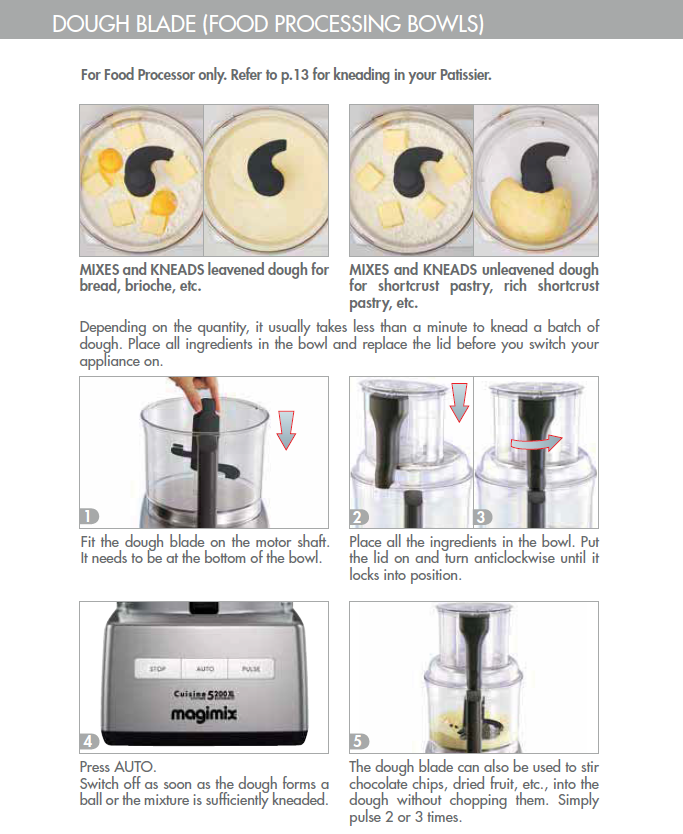 Food Processor Dough Blade - 4200XL