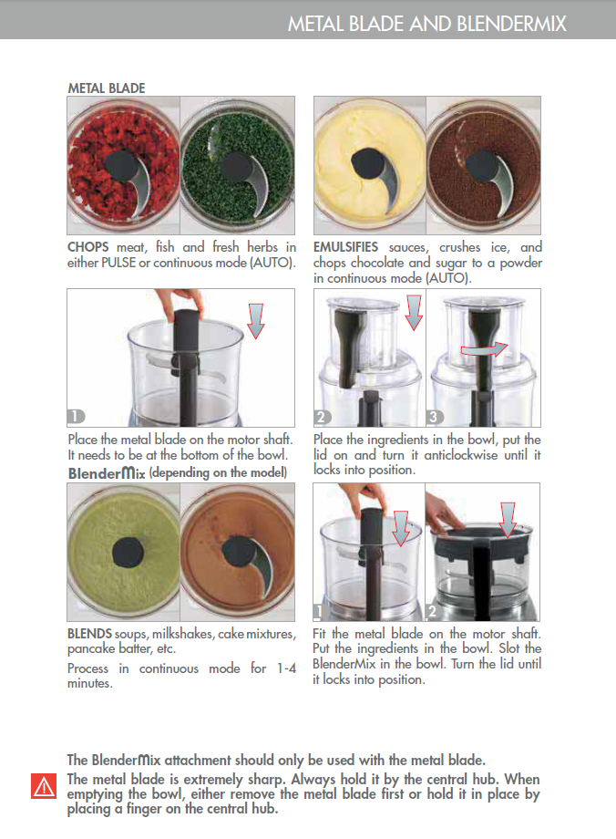 How to food Processor Blade and Blender mix ring