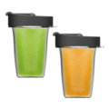 Magimix Juice Cups x 2 Small 400ml Cups - Flip Lids